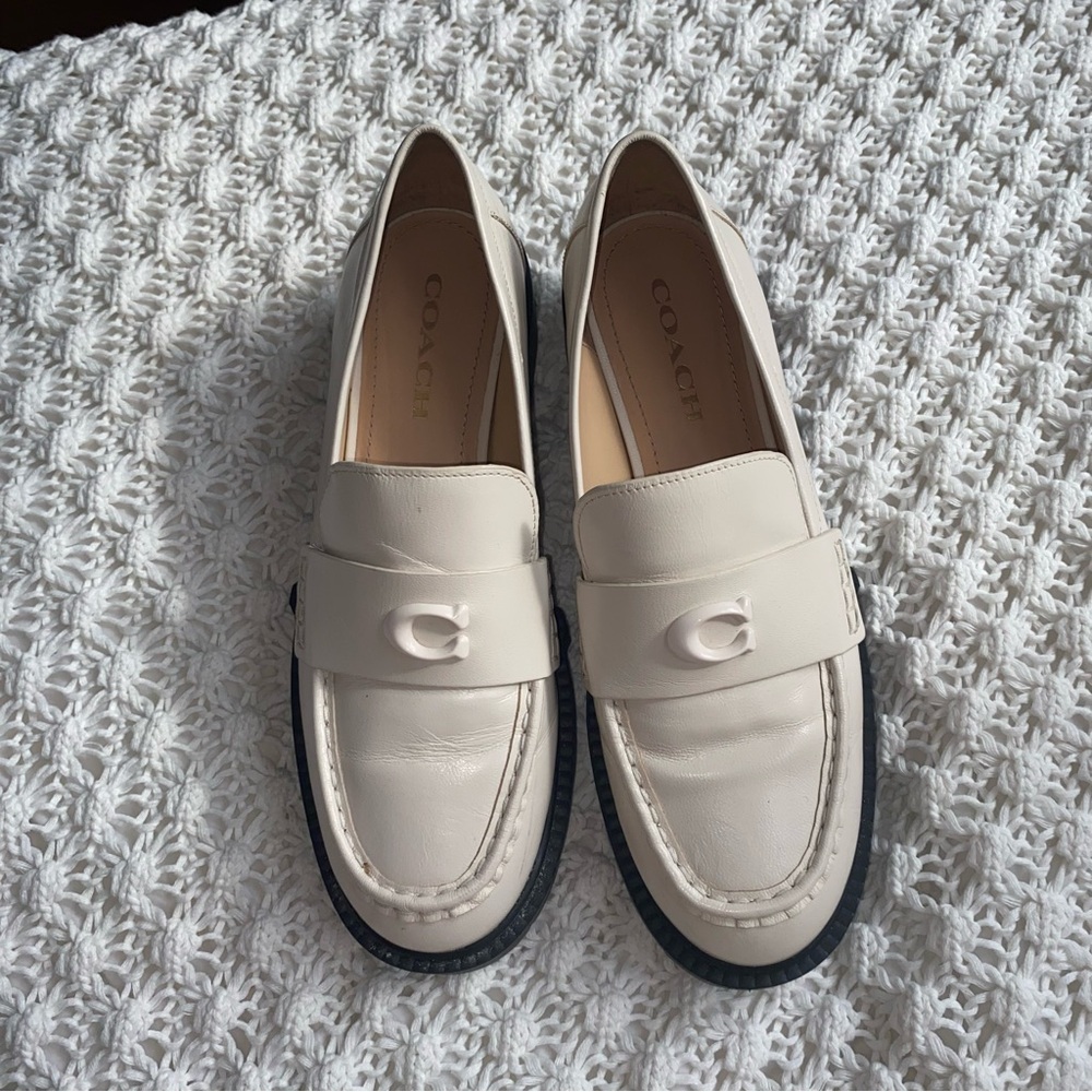Coach Women's Cream Loafers